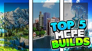 TOP 5 AMAZING BUILDS  MCPE 112 [upl. by Norvell695]