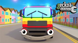 Rainbow Truck Colors  Geckos Garage  Truck Colors For Kids  Educational Videos For Toddlers [upl. by Anestassia]