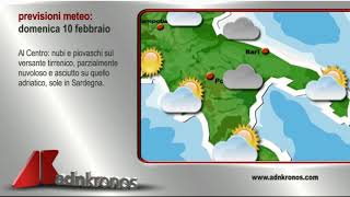 Il meteo di domani 10 febbraio [upl. by Dilly]