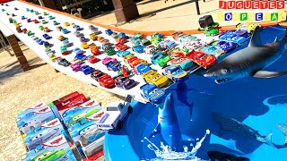 100 DISNEY CARS CAMPEONATO Carros de Carrera  Pista Rampa de Coches [upl. by Nos]