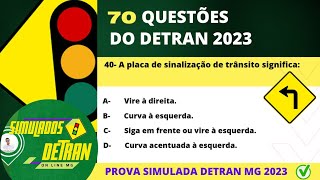 Questões da prova teorica detran 2023 prova do detran 2023 mgsimuladosdetran2023 detranmg2023 [upl. by Hewart]