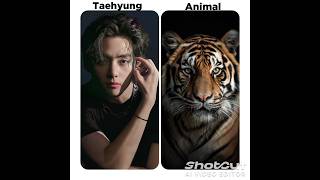 BTS member amp animal version🐯🐰btsarmy bts viral shortvideo shorts [upl. by Alexandre744]