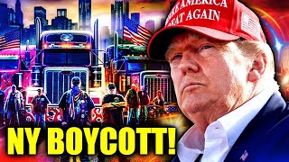 New York Trucker Boycott Gaining Momentum  More Drivers Join Trump Shows Support [upl. by Ecnarret846]