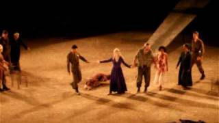 Helen Mirren and a fine cast taking a bow after 2nd performance of Phedre at the Epidaurus [upl. by Oderfodog]