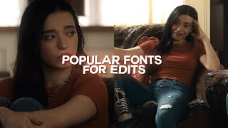 popular fonts for edits [upl. by Eidoc]