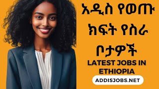 አዳዲስ ክፍት የስራ ቦታዎች  Latest Jobs in Ethiopia 2024 [upl. by Nnylkoorb223]