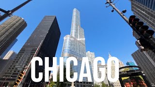 4K  Chicago  Walking Down Mag Mile On Beautiful October Saturday  windycityilens [upl. by Kenlee]