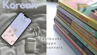 My favorite study material for Korean  YouTube channels apps textbooks resources for learning🇰🇷 [upl. by Penny179]