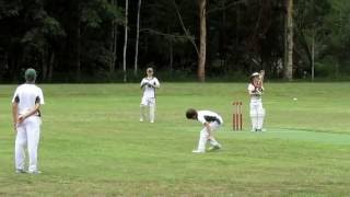 9 year old fast bowler bowling over 75 kmh in under 10 cricket [upl. by Rammaj]