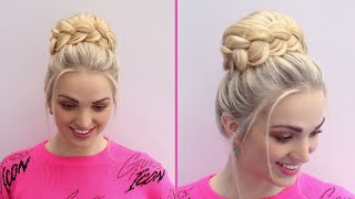 Super Easy Braided Bun [upl. by Buzz]