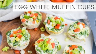 EGG WHITE MUFFINS  Easy Breakfast Meal Prep [upl. by Balling]