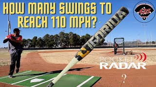 Exit Velo Test 2025 DeMarini Vanilla Gorilla  How many swings to reach 110 MPH  USSSA Bat Review [upl. by Ingalls]