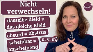 Bitte nicht verwechseln Wortschatz Deutsch B2 C1 C2 [upl. by Albion]