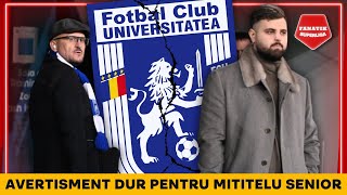 Mititelu jr AVERTISMENT SOC pentru Adrian Mititelu “Actionarii FCU Craiova suntem EU CU SORA MEA” [upl. by Hershel]