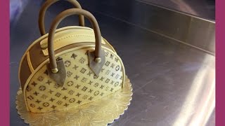 Louis Vuitton Handtaschen Torte  Taschenkuchen Tutorial  Fondant Handtasche  von Kuchenfee [upl. by Aihsi]