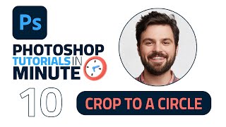 How to an Crop Image to a Circle Shape using Photoshop 2023 fast tutorial [upl. by Ledeen]