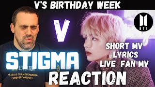 6 BTS 방탄소년단 Stigma by V  Short Film MV Lyrics Live FMV  REACTION [upl. by Othilia890]