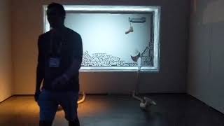 SIGGRAPH 2019 Art Installation The Robotic Voice Activated Word Kicking Machine [upl. by Oliana]