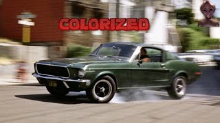 PURSUIT Bullitt Soundtrack Colorized [upl. by Aynom]