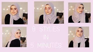 8 SIMPLE WAYS TO STYLE A SHAWL IN 5 MINUTES ONLY [upl. by Evreh]