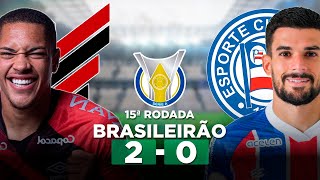 ATHLETICOPR 2 x 0 BAHIA Brasileirão Série A 2023 15ª Rodada  Narração [upl. by Corkhill]