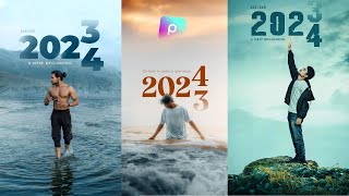 Happy New Year 2024 Photo Editing Tutorial  Picsart Photo Editing Tutorial [upl. by Crysta]