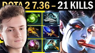 Queen of Pain Gameplay Miracle with 21 Kills and Octarine  Dota 2 736 [upl. by Petie]