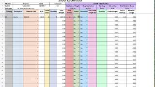 Structural Steel Estimating Spreadsheet SMALL FABRICATORS ONLY [upl. by Oj]