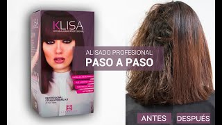 KLISA Alisado profesional Paso a paso Pelo liso sin encrespamiento bye bye plancha [upl. by Grath]