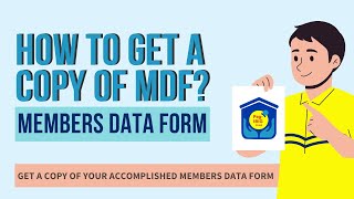 HOW TO GET A COPY OF MDF 2024  PAANO KUMUHA NG KOPYA NG IYONG MDF  FOR PAGIBIG MEMBERS [upl. by Giverin]