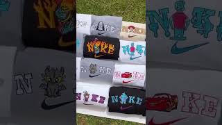 Custom “Nike” design embroidered sweatshirts disney embrodiery daisystees [upl. by Azmuh]