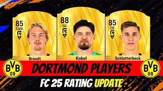 FC 25 Dortmund Player Ratings EA FC 25🔥 ft Kobel Brandt Schlotterbeck [upl. by Mil]