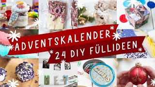 ADVENTSKALENDER befüllen  24 Ideen den Adventskalender mit DIY Geschenken selber machen [upl. by Eveivenej]