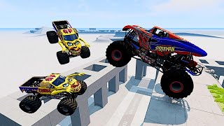 Spiderman Takes on Zombie in Monster Truck Freestyle [upl. by Aniela]