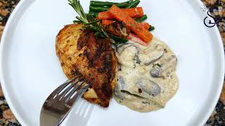 Grilled Chicken  With Lemon Mushroom Sauce and Sauteed Vegetable  Its Easy Healthy and Quick [upl. by Gilcrest]