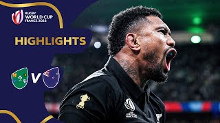 All Blacks clinch alltime classic  Ireland v New Zealand  Rugby World Cup 2023 Highlights [upl. by Eleets651]