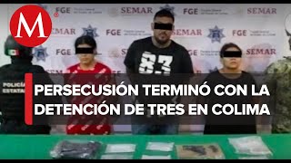 En Colima policías municipales detienen a presuntos delincuentes [upl. by Leonard]