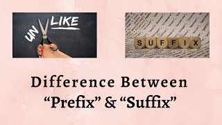 Difference Between Prefix and Suffix  Language Puzzle Unraveling the Secret of Prefixes vs Suffixes [upl. by Eelac92]