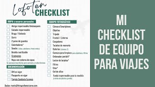 Mi check list de equipo para viajes [upl. by Lewin]