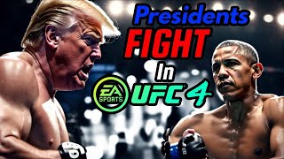 US Presidents fight in UFC 4 [upl. by Karlotte]