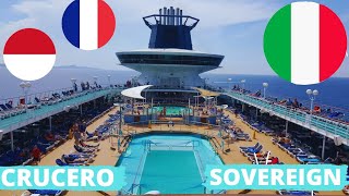 CRUCERO SOVEREINGN UN PULLMANTUR POR EL MEDITERRÁNEO [upl. by Yecart]