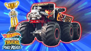 Bone Shakers Wild Win at Champions Cup  Hot Wheels Monster Trucks Power Smashers [upl. by Imoyik]