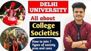 All about College societies in Delhi university  Types of societies in du 2020 [upl. by Nahtal]