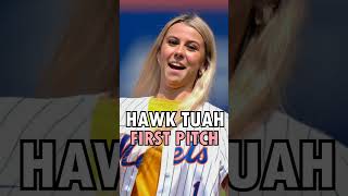 Hawk Tuah Girl First Pitch At Mets Game Sparks Fan Outrage [upl. by Christa]