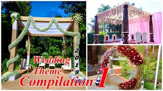 Wedding Theme Compilation12019STAGE BACKDROP DecorationRECEPTIONENGAGEMENTBEST Flower designs [upl. by Norvol]