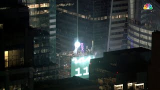 Watch the Times Square ball drop to ring in New Years 2024  NBC New York [upl. by Airdnaxela]