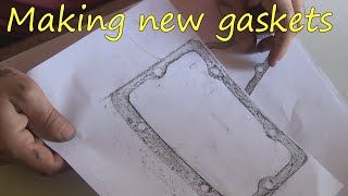 Making gasket patterns SV Akestor Volvo Penta MD2B Part 8 [upl. by Rodrigo]