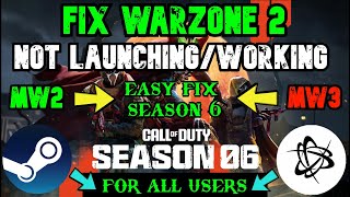 How to fix Warzone 2 Crashing amp Not Launching  Easy FIX   ✅NEW UPDATE 2023 [upl. by Idden869]