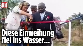 Brücke stürzt bei Einweihung ein  Kongo [upl. by Kiele8]