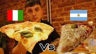 Pizza ITALIANA vs pizza ARGENTINA 🍕 [upl. by Sesmar]